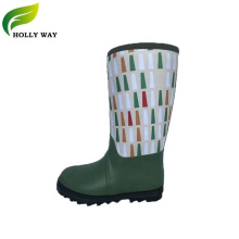 Printing Neoprene Long Rubber Boots for outdoor fishing